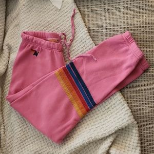 Aviator Nation Pink Rainbow Sweats